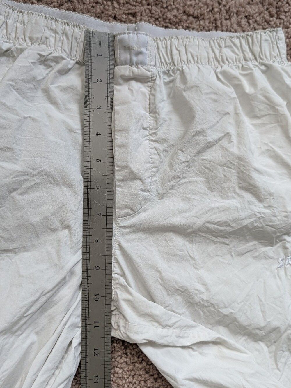 Skims Womens White Straight Leg Poplin Sleep Cotton Pull On Pants Size XS - Picture 8 of 11